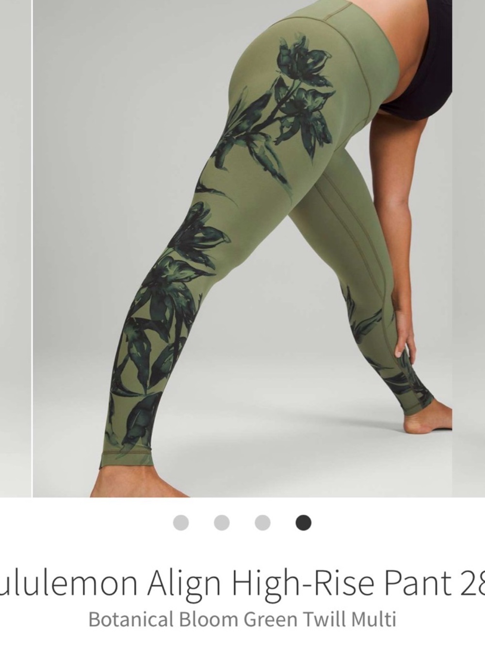 (ISO not for sale) lululemon Align High-Rise Leggings in Botanical Bloom Green